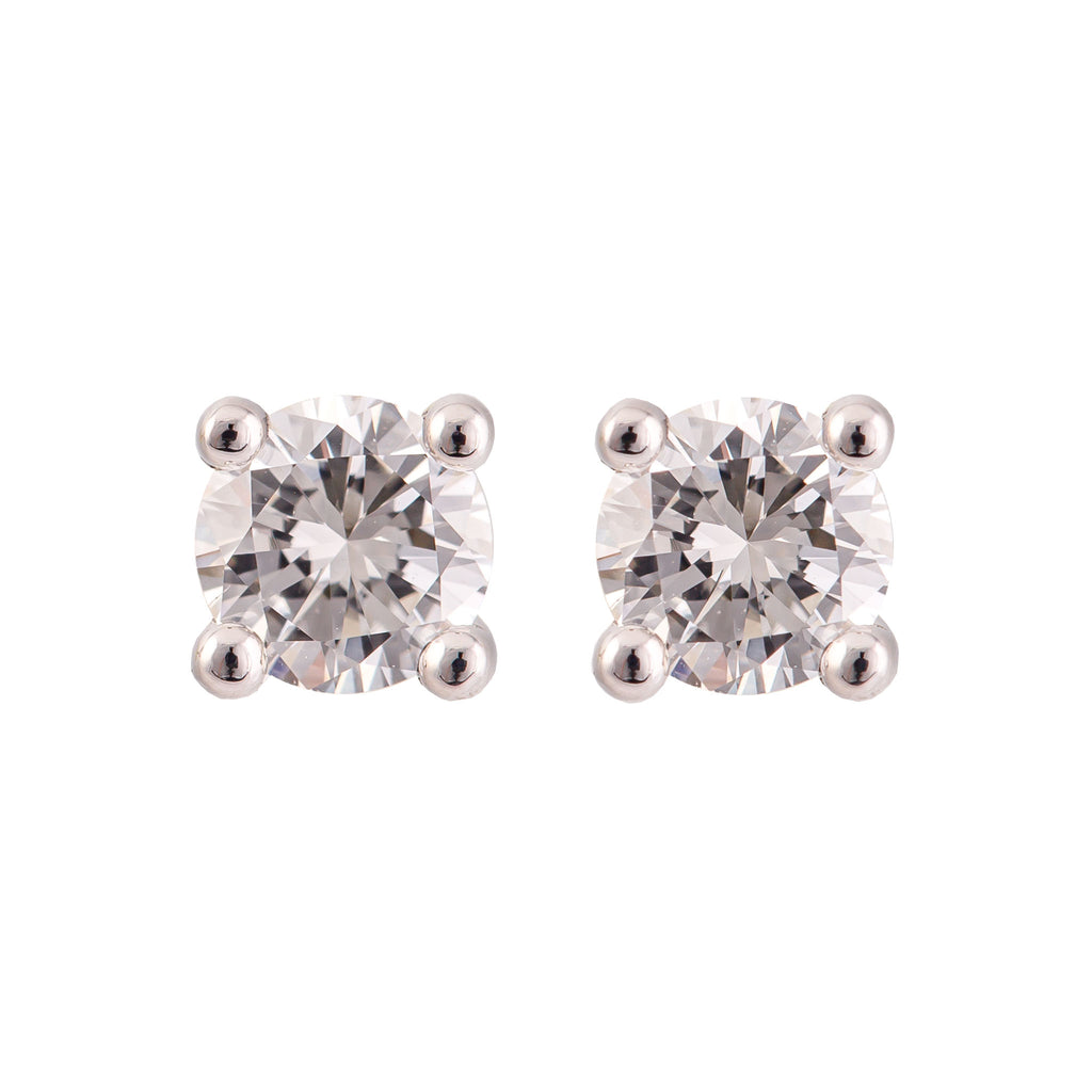 Moissanite Stud Earrings, Round Cut D Color VVS1 Clarity Lab Created Moissanite Earrings Studs 18K White Gold Plated 925 Sterling Silver Jewelry for Women Men, 1 CTW (0.5 Ct Each), White Gold Moissanite Stud Earrings, Round Cut D Color VVS1 Clarity Lab Created Moissanite Earrings Studs 18K White Gold Plated 925 Sterling Silver Jewelry for Women Men, 1 CTW (0.5 Ct Each), White Gold
