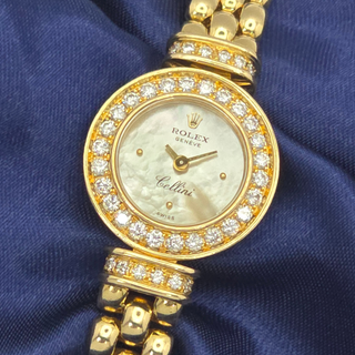 Rolex Cellini - 2297 - 18ct Yellow Gold, Mother of Pearl & Diamond Ladies Watch (1990)
