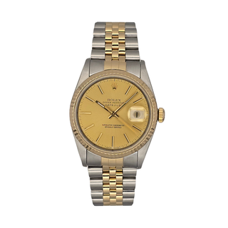 Rolex Datejust 16233 - Automatic - 36mm - Two-Tone Champagne Baton Dial (1991)