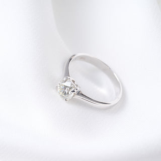 18ct White Gold 1ct Natural Diamond Solitaire Ring