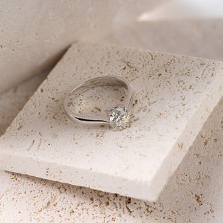 18ct White Gold 1ct Natural Diamond Solitaire Ring