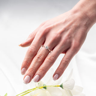 18ct White Gold 1ct Natural Diamond Solitaire Ring