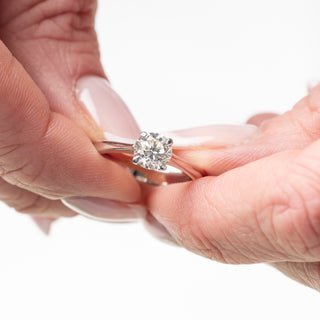 18ct White Gold 1ct Natural Diamond Solitaire Ring