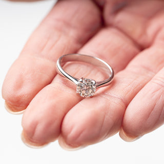 18ct White Gold 1ct Natural Diamond Solitaire Ring