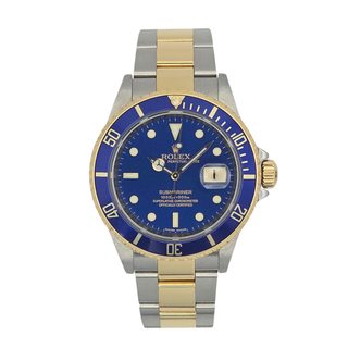 Rolex Submariner 16613 "Bluesy" Wristwatch - 40mm - Automatic - Blue Dial (2009) - Men's- Full Set