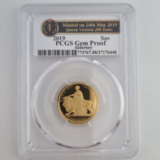 PCGS Graded 2019 24ct Gold Queen Victoria 200th Anniversary Proof Sovereign Set