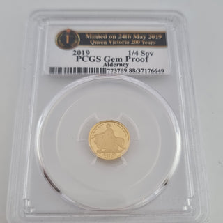 PCGS Graded 2019 24ct Gold Queen Victoria 200th Anniversary Proof Sovereign Set