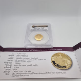 PCGS Graded 2019 24ct Gold Queen Victoria 200th Anniversary Proof Sovereign Set