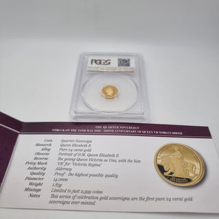 PCGS Graded 2019 24ct Gold Queen Victoria 200th Anniversary Proof Sovereign Set