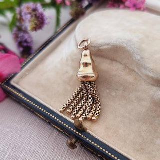 Victorian 9ct Yellow Gold Tassel Fob Pendant For Albertina