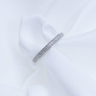 Platinum 180° Diamond Set Half Eternity Band Ring
