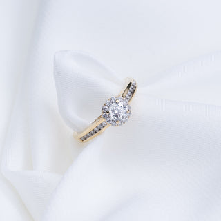 18ct Yellow Gold 0.53ct Forever Diamond Cluster Ring