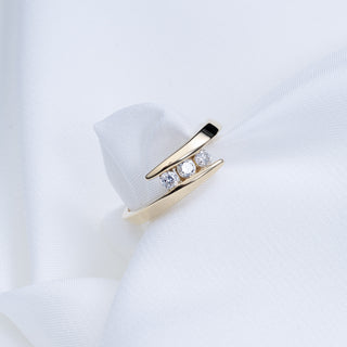 18ct Yellow Gold 0.25ct Diamond Trilogy Ring