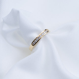 18ct Yellow Gold 0.2ct Diamond Half Eternity Ring