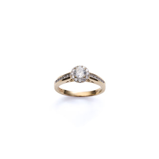 18ct Yellow Gold 0.53ct Forever Diamond Cluster Ring