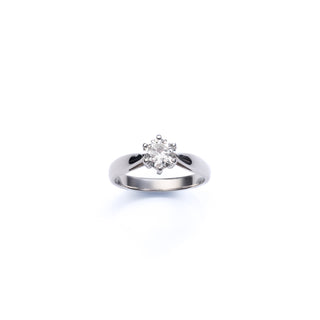 18ct White Gold 0.65ct Natural Diamond Solitaire Ring