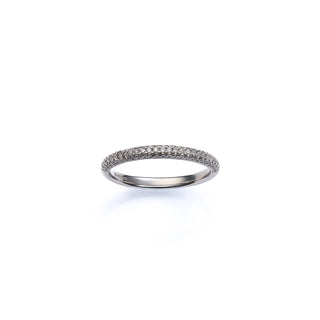 Platinum 180° Diamond Set Half Eternity Band Ring