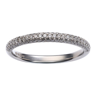 Platinum 180° Diamond Set Half Eternity Band Ring