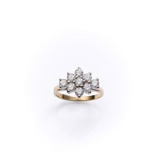 18ct 1ct Diamond Cluster Ring