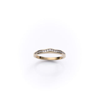 RESERVED 18ct Yellow Gold Forever Diamond Semi Shaped Wedding Ring