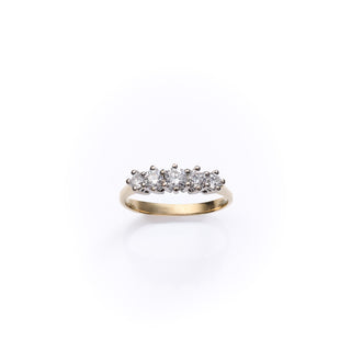 18ct Yellow Gold 0.5ct vs Diamond Five Stone Ring
