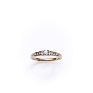18ct Yellow Gold 0.19ct Diamond Solitaire Ring