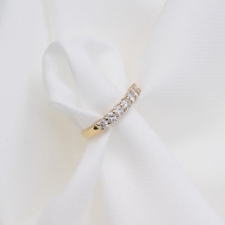 18ct Yellow Gold 7 Diamond Half Eternity Band 0.6ct