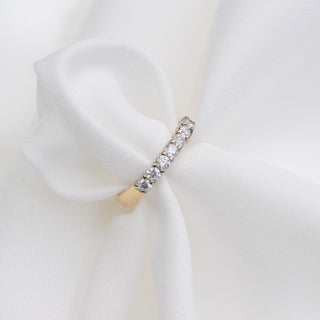 18ct Yellow Gold 0.35ct Diamond Seven Stone Half Eternity Ring
