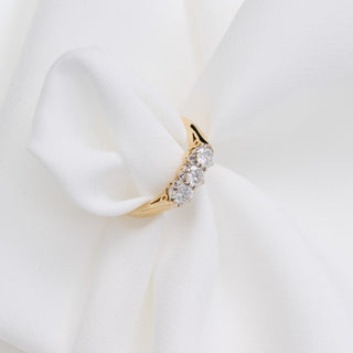 18ct Yellow Gold 0.55ct Diamond Trilogy Ring