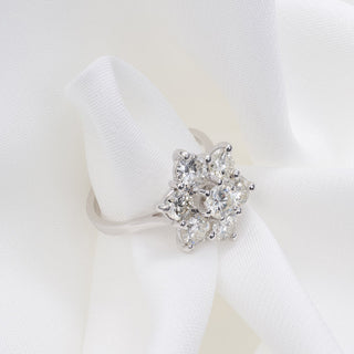 18ct White Gold 1.60ct Diamond Cluster Daisy Ring