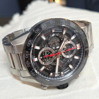 Tag Heuer Carrera CAR201V-0 43mm Anthracite Skeleton Dial Chronograph Watch