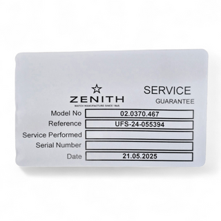 Zenith Rainbow El Primero 02.0370.467 Serviced 2025