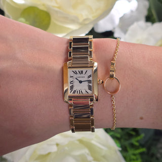 Cartier 18ct Gold Tank Française Ladies Watch - 20mm - Quartz - Full Set (2007)