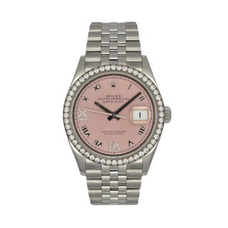 Rolex Datejust 126284RBR - Factory Diamond Bezel - 36mm - Jubilee Bracelet - Pink Diamond Roman Dial - 2021