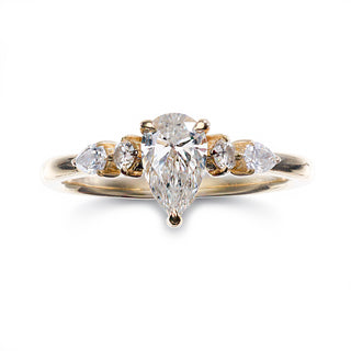 18ct Yellow Gold 0.6ct Pear Cut Diamond Solitaire Ring GIA Certified
