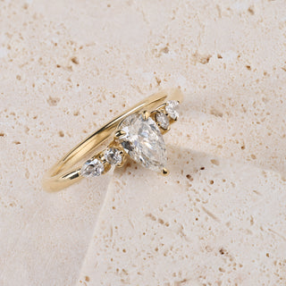 18ct Yellow Gold 0.6ct Pear Cut Diamond Solitaire Ring GIA Certified