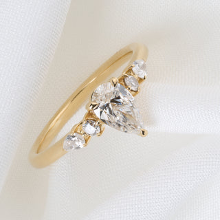 18ct Yellow Gold 0.6ct Pear Cut Diamond Solitaire Ring GIA Certified