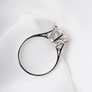 Old European Cut Platinum 2.8ct Diamond Solitaire Ring