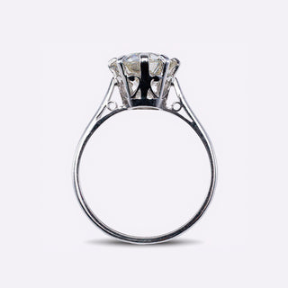 Old European Cut Platinum 2.8ct Diamond Solitaire Ring