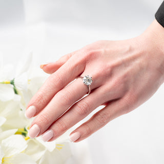 Old European Cut Platinum 2.8ct Diamond Solitaire Ring