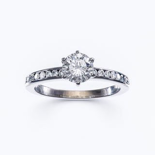 18ct White Gold 1.2ct Natural Diamond Solitaire Ring
