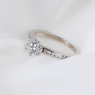 18ct White Gold 1.2ct Natural Diamond Solitaire Ring