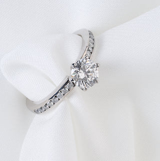 18ct White Gold 1.2ct Natural Diamond Solitaire Ring