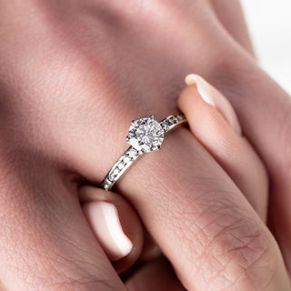 18ct White Gold 1.2ct Natural Diamond Solitaire Ring