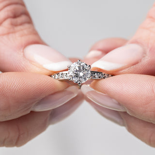 18ct White Gold 1.2ct Natural Diamond Solitaire Ring