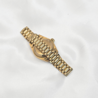 18ct Gold Rolex Lady Datejust Ref. 69178 - 26mm - Gold Pave Diamond Scatter Dial (1987)