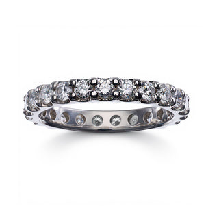Platinum 2ct Natural Diamond Full Eternity Band Ring
