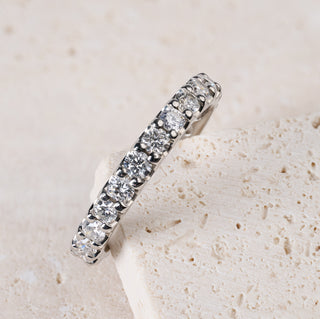 Platinum 2ct Natural Diamond Full Eternity Band Ring