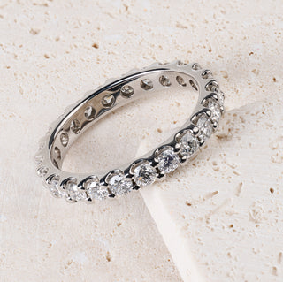 Platinum 2ct Natural Diamond Full Eternity Band Ring