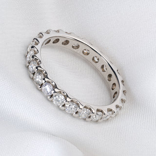 Platinum 2ct Natural Diamond Full Eternity Band Ring